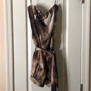 Guess strapless tie dye romper